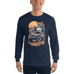 Lone Wolf - Sunset Mountain 4X4 Crawler Men's Long Sleeve Shirt - Navy - Image 1
