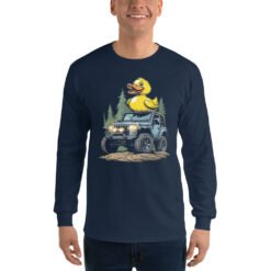 Duck Duck Rig - Ducked Up Off-Road Rig Men's Long Sleeve Shirt - Navy - Image 1