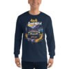 4X4 Gone Wild - Yellow Rig 4X4 Trail Men's Long Sleeve Shirt - Navy - Image 1