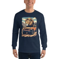 King Of The Trail - Sandstone Peak Off-Road Rig Men's Long Sleeve Shirt - Navy - Image 1