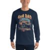 4X4 Dad - Trail Mud Off-Road Rig Men's Long Sleeve Shirt - Navy - Image 1