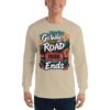 Go Where The Road Ends - Sunset Ridge Off-Road Cruiser Men's Long Sleeve Shirt - Sand - Image 1
