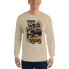 Where The Wild Roams - Canyon Ledge Off-Road Rig Men’s Long Sleeve Shirt - Sand - Image 1