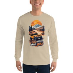 4X4 Gone Wild - Sunset Trail 4X4 Rig Men's Long Sleeve Shirt - Sand - Image 2