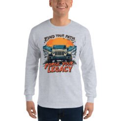 Forge Your Legacy - Sand Dune Off-Road Trail Men's Long Sleeve Shirt - Sport Grey - Image 2