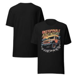 Unstoppable Adventure - Golden Sunset Off-Road Explorer Unisex Graphic Tee - Black - Image 2