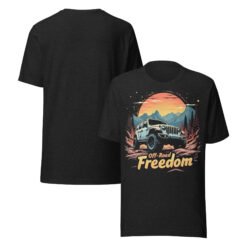 Off-Road Freedom - Wild Divide 4X4 Rig Graphic Tee - Black Heather - Image 2