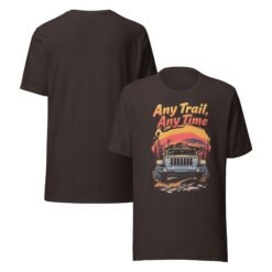 Any Trail Any Time - Timber Crest 4X4 Unisex Graphic Tee - Brown - Image 3