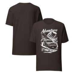 Adventure - Alpine Summit 4X4 Unisex Graphic Tee - Brown - Image 4