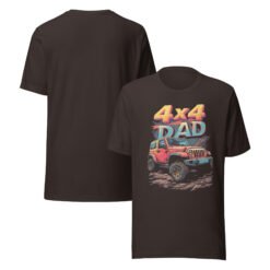 4X4 Dad - Family Trail 4X4 Dad Unisex Graphic Tee - Brown - Image 3