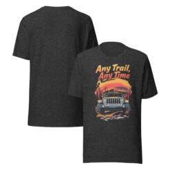 Any Trail Any Time - Timber Crest 4X4 Unisex Graphic Tee - Dark Grey Heather - Image 4
