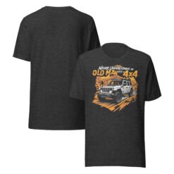 Old Man With A 4X4 - Desert Dust 4X4 Crawler Unisex Graphic Tee - Dark Grey Heather - Image 4