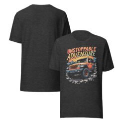 Unstoppable Adventure - Golden Sunset Off-Road Explorer Unisex Graphic Tee - Dark Grey Heather - Image 4