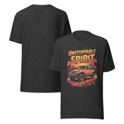 Unstoppable Spirit - Red Rock Off-Road Explorer Unisex Graphic Tee - Dark Grey Heather - Image 4