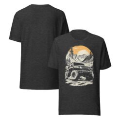 Alpine Sunset Trail - Summit Canyon Off-Road Explorer Unisex Graphic Tee - Dark Grey Heather - Image 5