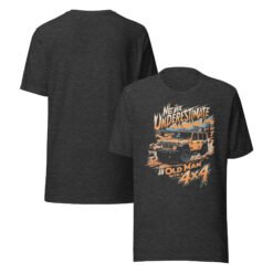 Never Underestimate An Old Man With A 4X4 - Sunset Plateau Off-Road Rig Graphic Tee - Dark Grey Heather - Image 5
