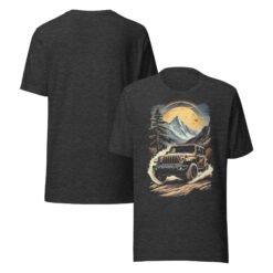 Alpine Trail Expedition - Wilderness Creek 4X4 Rig Graphic Tee - Dark Grey Heather - Image 1