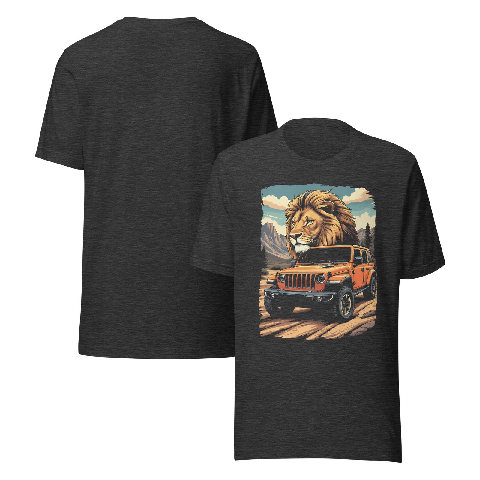 King Of The Trail - Slickrock Pass 4X4 Rig Graphic Tee - Dark Grey Heather - Image 5