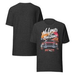 No Limits Just Horizons - Wild Horizon 4X4 Rig Graphic Tee - Dark Grey Heather - Image 4