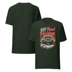 Off-Road Freedom - Rugged Mountain 4X4 Explorer Unisex Graphic Tee - Heather Emerald - Image 4