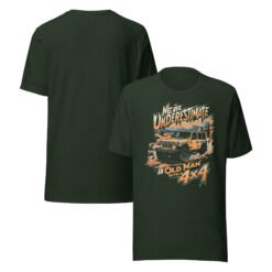 Never Underestimate An Old Man With A 4X4 - Sunset Plateau Off-Road Rig Graphic Tee - Heather Emerald - Image 3