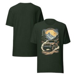 Alpine Trail Expedition - Wilderness Creek 4X4 Rig Graphic Tee - Heather Emerald - Image 4