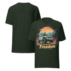Off-Road Freedom - Wild Divide 4X4 Rig Graphic Tee - Heather Emerald - Image 3
