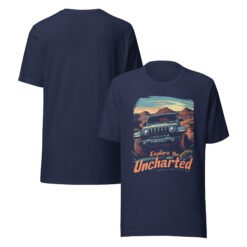 Explore The Uncharted - Red Mesa 4X4 Crawler Unisex Graphic Tee - Navy - Image 2