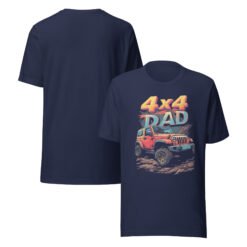 4X4 Dad - Family Trail 4X4 Dad Unisex Graphic Tee - Navy - Image 1