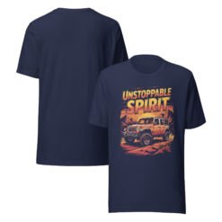 Unstoppable Spirit - Red Rock Off-Road Explorer Unisex Graphic Tee - Navy - Image 2