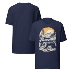 Alpine Sunset Trail - Summit Canyon Off-Road Explorer Unisex Graphic Tee - Navy - Image 3