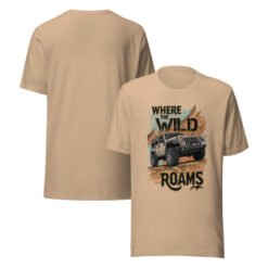 Where The Wild Roams - Desert Slickrock Off-Road Explorer Unisex Graphic Tee - Tan - Image 2
