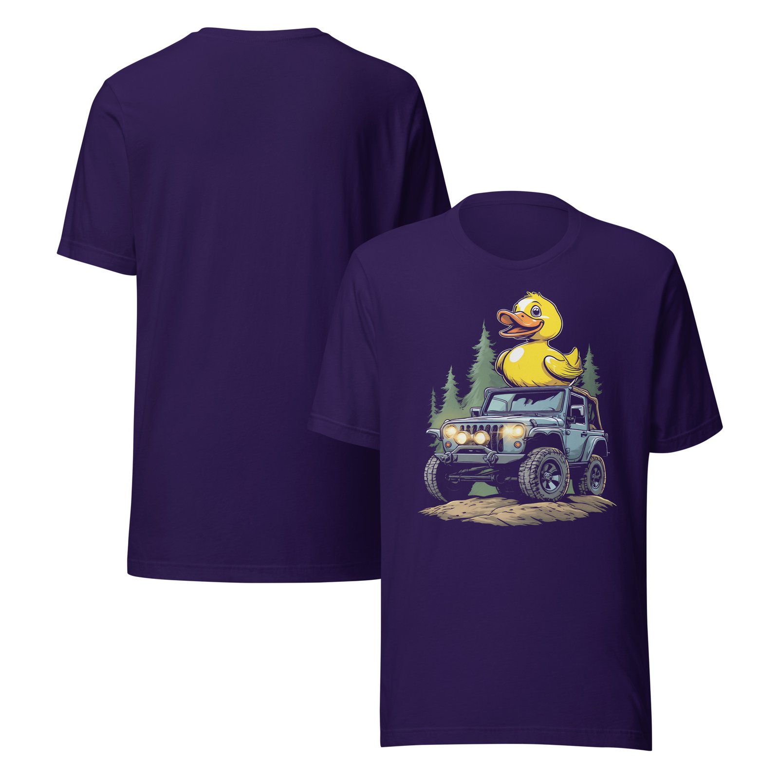 Duck Duck Rig - Amber Light 4X4 Rig Unisex Graphic Tee - Team Purple - Image 3