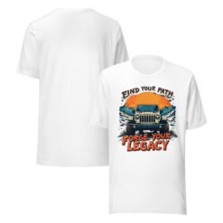 Forge Your Legacy - Teal Peak 4X4 Crawler Unisex Graphic Tee - White - Image 3