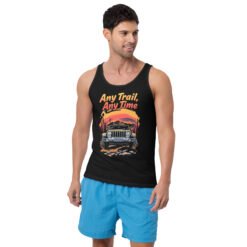 Any Trail Any Time - Yellow 4X4 Trail Rig Unisex Tank Top - Black - Image 2