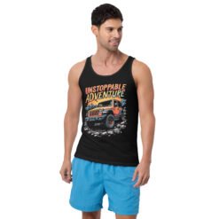Unstoppable Adventure - Rocky Mountain Off-Road Rig Unisex Tank Top - Black - Image 1