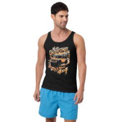Never Underestimate An Old Man With A 4X4 - Amber Dust 4X4 Rig Unisex Tank Top - Black - Image 2