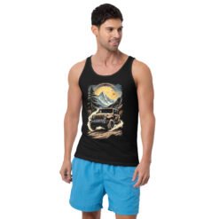 Alpine Trail Expedition - Summit River 4X4 Rig Unisex Tank Top - Black - Image 2