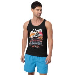 No Limits Just Horizons - Sunset Peak 4X4 Rig Unisex Tank Top - Black - Image 1