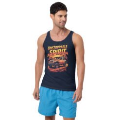 Unstoppable Spirit - Canyon Trail Off-Road Rig Unisex Tank Top - Navy - Image 1