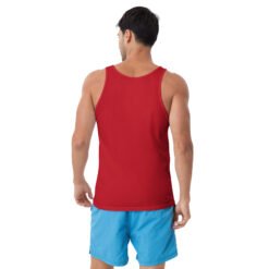Go Where The Road Ends - Mountain Timber Off-Road Rig Unisex Tank Top - Red, White - Image 2