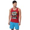 Go Where The Road Ends - Mountain Timber Off-Road Rig Unisex Tank Top - Red - Image 1