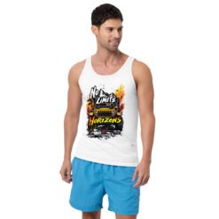 No Limits Just Horizons - Mountain Horizon Off-Road Unisex Tank Top - White - Image 1