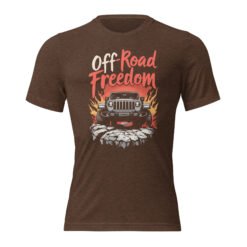 Off-Road Freedom - Vintage Trail 4X4 Freedom Unisex Triblend T-Shirt - Brown Triblend - Image 5