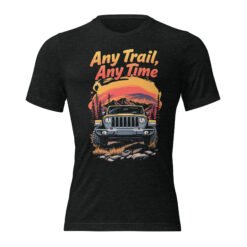 Any Trail Any Time - Fiery Sunset 4X4 Rig Triblend T-Shirt - Image 1