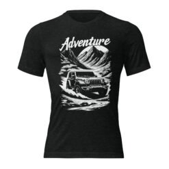 Adventure - Alpine River 4X4 Rig Triblend T-Shirt - Charcoal-Black Triblend - Image 1