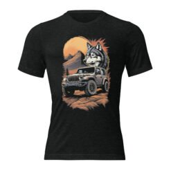 Lone Wolf - Solitary Trail 4X4 Rig Triblend T-Shirt - Charcoal-Black Triblend - Image 1
