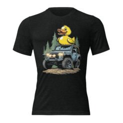 Duck Duck Rig - Vintage Duck 4X4 Rig Triblend T-Shirt - Charcoal-Black Triblend - Image 1