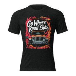 Go Where The Road Ends - Vintage Canyon 4X4 Crawler Unisex Triblend T-Shirt - Image 1