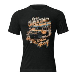 Never Underestimate An Old Man With A 4X4 - Rocky Plateau 4X4 Rig Triblend T-Shirt - Image 1